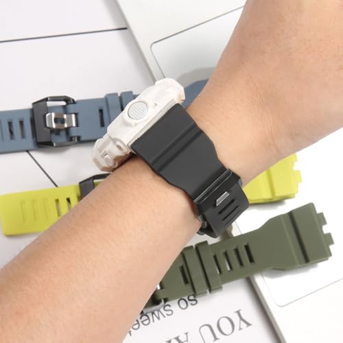 XBDSW Resin Watch Strap Compatible with Casio G-Squad GBA-800 Men's GBD800 Watch Band Sport Waterproof Rubber Replacement Bracelet Watch Accessories (Black) - Image 4