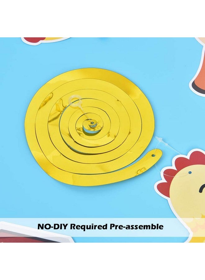 ويرنساي ديكورات حفلات معلقة على شكل حيوانات المزرعة من WERNNSAI - لوازم حفلات على شكل حظيرة معلقة على شكل دوامة لعيد ميلاد الأطفال وحفلات استقبال المولود - Image 4