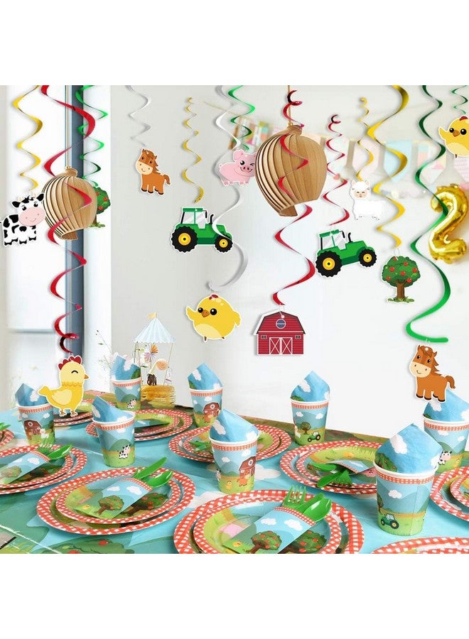 ويرنساي ديكورات حفلات معلقة على شكل حيوانات المزرعة من WERNNSAI - لوازم حفلات على شكل حظيرة معلقة على شكل دوامة لعيد ميلاد الأطفال وحفلات استقبال المولود - Image 5