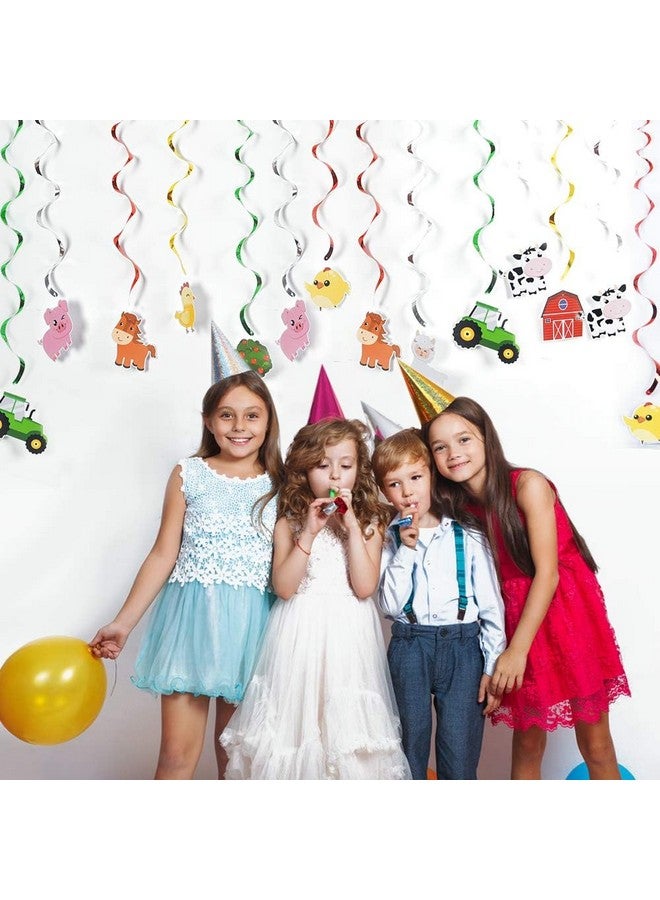 ويرنساي ديكورات حفلات معلقة على شكل حيوانات المزرعة من WERNNSAI - لوازم حفلات على شكل حظيرة معلقة على شكل دوامة لعيد ميلاد الأطفال وحفلات استقبال المولود - Image 3