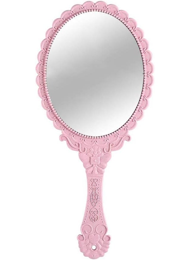 Yangshine Handheld Mirror with Handle, Makeup Compact Travel Hand Mirrors Mini Vintage Make Up Hand Held Mirror Oval Purse Packet Mirror for Women Girls 