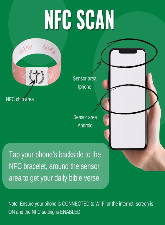 أساور AMAQUANG بتقنية NFC تحمل آيات من الكتاب المقدس، سوار مسيحي، أساور يومية ملهمة تحمل آيات من الكتاب المقدس للنساء، هدايا للأم، هدية دينية، هدايا عيد الحب لها، هدية عيد الحب (مجموعة واحدة) - Image 5