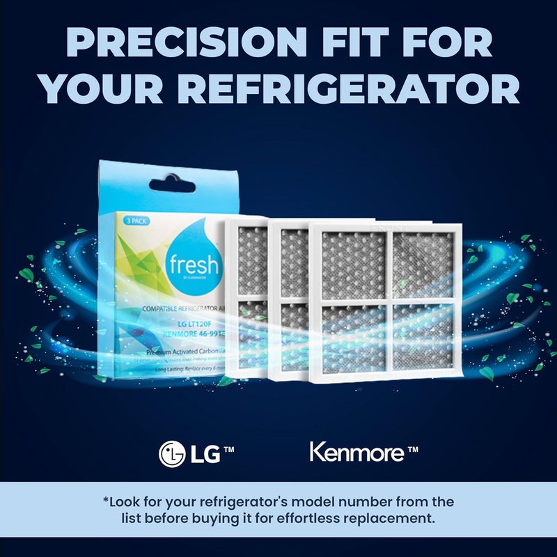 Mist Fresh LT120F Refrigerator Air Filter Replacement for LG, Compatible with Models: Kenmore Elite 9918, 795, & LG-ADQ73214404, LMXS30776S, (2 Pack) - Air Filter by . - Image 2