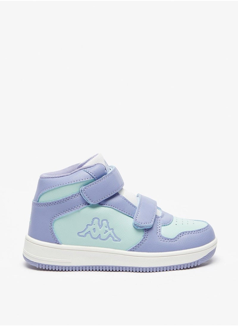 Kappa - Boys Colourblock High Top Sneakers with Hook and Loop Closure - Image 1