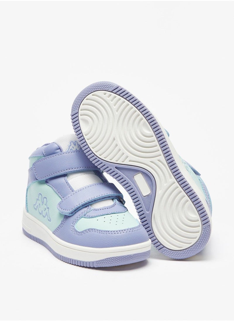 Kappa - Boys Colourblock High Top Sneakers with Hook and Loop Closure - Image 1