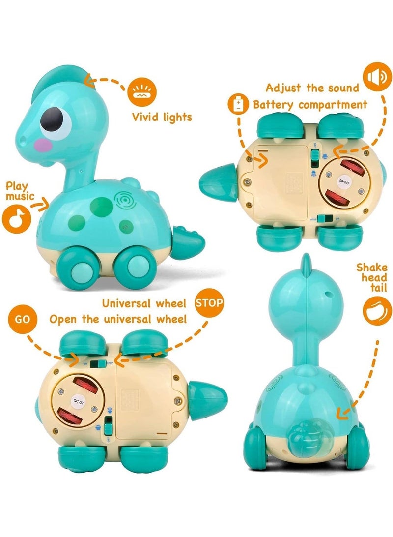 The Toys Home Dinosaur Baby Boy Toys for 6 Month Old Boy Toys 12-18 Months with Music/Light Crawling Toys, Touch & Go Toddler Tummy Time Toys for 1 2 Year Old Boy & Girl Gifts - Image 4
