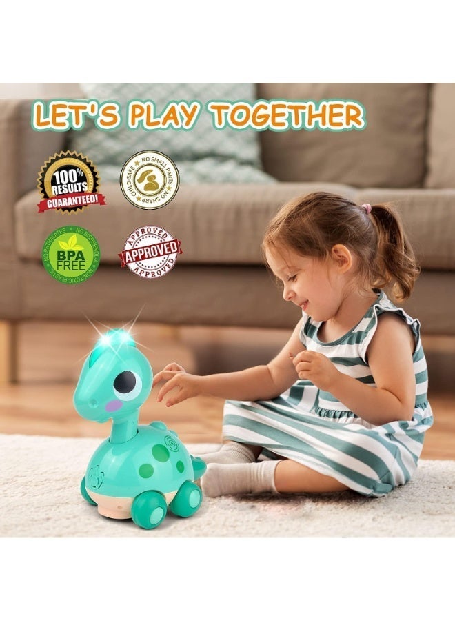 The Toys Home Dinosaur Baby Boy Toys for 6 Month Old Boy Toys 12-18 Months with Music/Light Crawling Toys, Touch & Go Toddler Tummy Time Toys for 1 2 Year Old Boy & Girl Gifts - Image 3