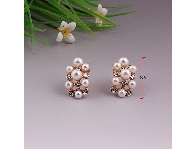 Shining Diva Fashion Jewellery Pearl Necklace Set with Earrings for Women and Girls (Golden) (rrsd8484s) - Image 3