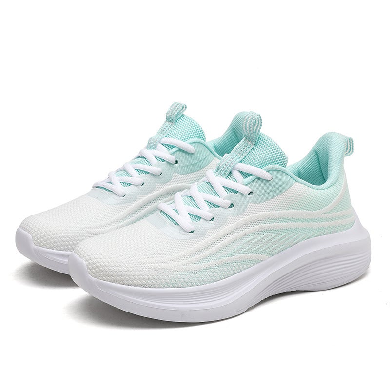Brand Girls sneaker Womens Special Running Shoes for Junior High School Students Womens Shoes for High School Entrance Examination Sports Rope Skipping Running Shoes White green 