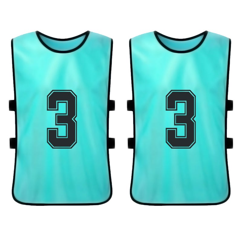 12PCS Kid's Football Pinnies Quick Drying Soccer Jerseys Youth Sports Scrimmage Basketball Team Training Numbered Bibs Practice Sports Vest - Image 5