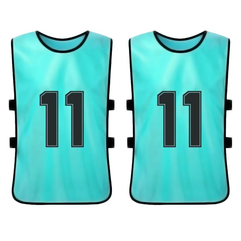 12PCS Kid's Football Pinnies Quick Drying Soccer Jerseys Youth Sports Scrimmage Basketball Team Training Numbered Bibs Practice Sports Vest - Image 3