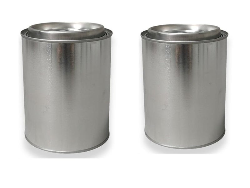 DDRAUY 2 Pack Empty Metal Paint Cans with Lids,Empty Pint Paint Cans with Lids for Leftover Paint,Paint Storage Containers for DIY and Paint Storage and More - Image 1