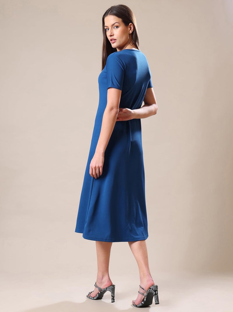PURVAJA Women’s A-Line Midi Dress (Bely-178_Dark Blue_X-Large) - Image 3