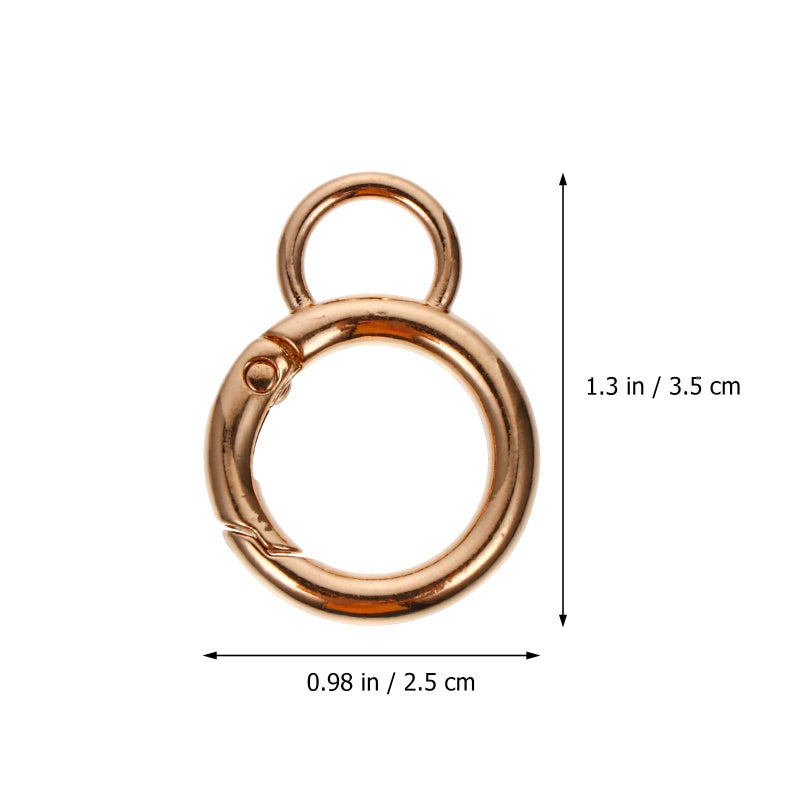 6Pcs Alloy Snap Hooks Gourd Design Keychain Clips for Bag Suitcase Craft DIY Accessories - Image 3