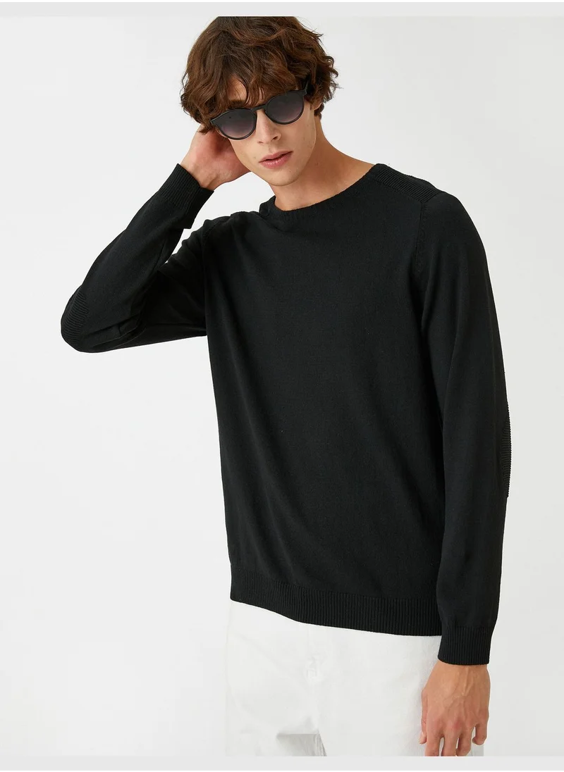 KOTON Basic Knitwear Sweater Crew Neck Slim Fit