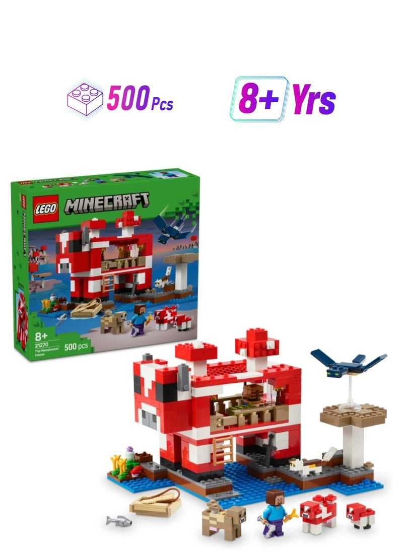 LEGO Minecraft The Mooshroom House 21270 (500) Pieces  - Image 1
