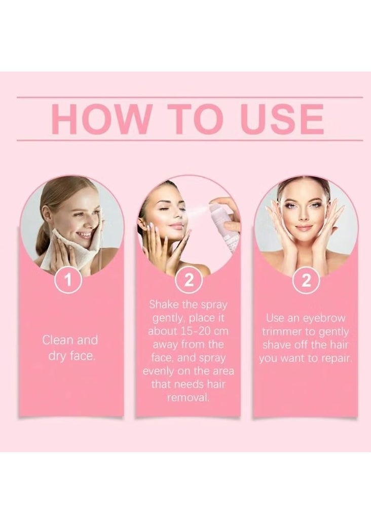 Jaysuing Jaysuing Hair Identifier Spray 100ml for All Skin Types with Free Face Shaving Razors for Women and Men Facial Hair Remover Free Hair Detection Spray  - Image 4