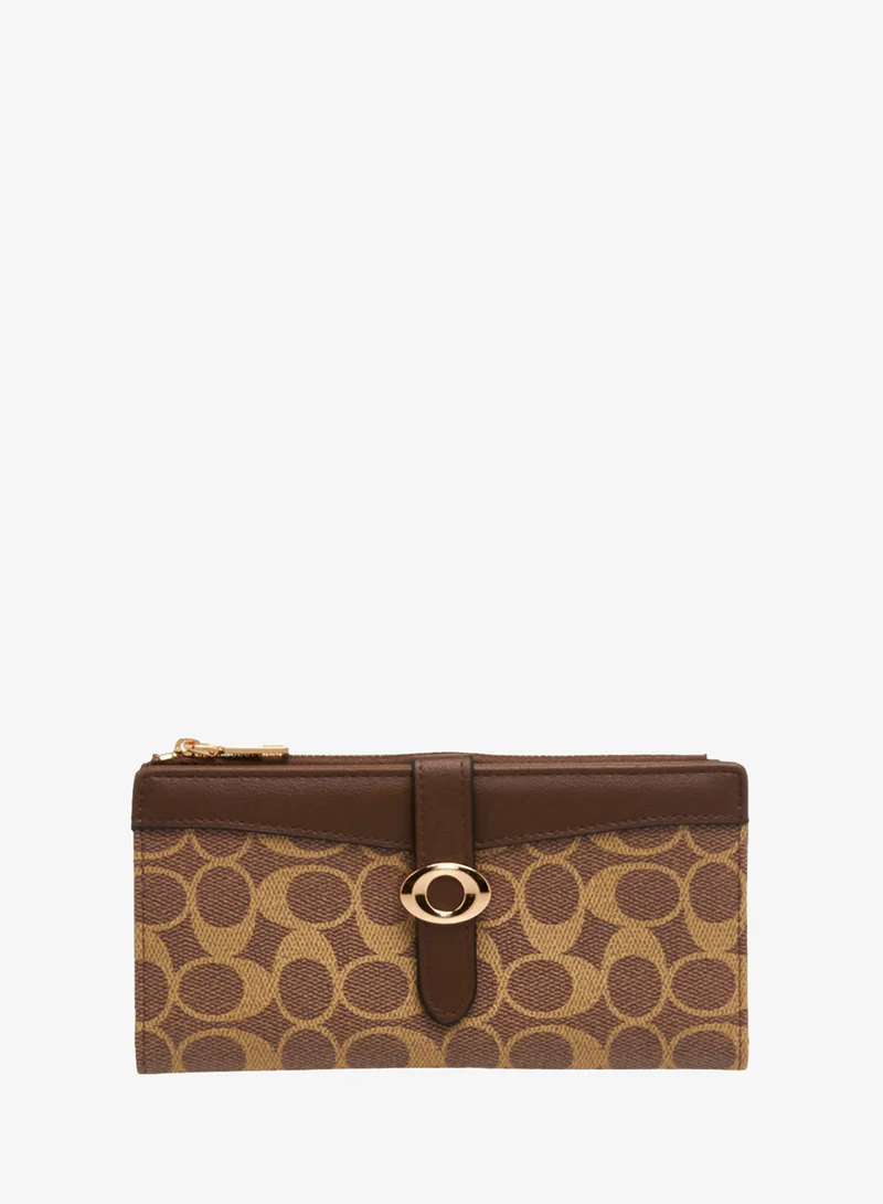Sasha Sasha-RSF-Cardholder W/inspired print monogram & flap lock-Bei-Q3-SS26