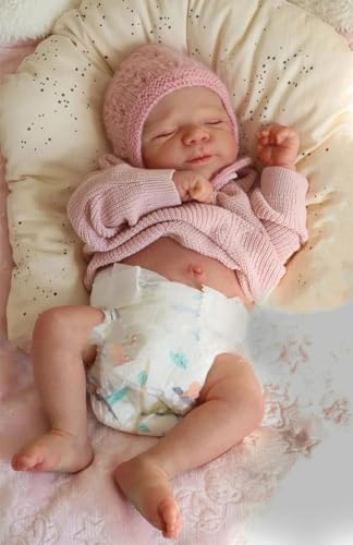 Zero Pam Silicone Baby Dolls Full Body19 Lifelike Reborn Baby Dolls Girl Realistic Babys Doll Anatomically Correct Girl Sleeping Newborn Babies Doll Reborn Babies Real Life Babys for Girls - Image 1