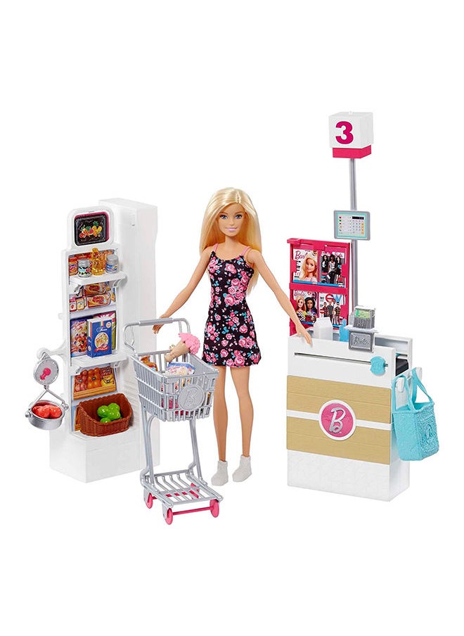 Barbie - مجموعة لعب سوبر ماركت باربي - Image 1