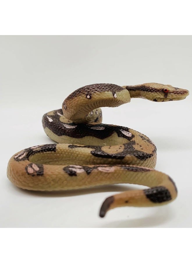 Higherbros Snake Toys Scary Prank Boa Constrictor Python Animal Figures Gag Gifts Halloween Decorations for Children's Animal Figurines Toys for Home and Garden Decorating - Image 4
