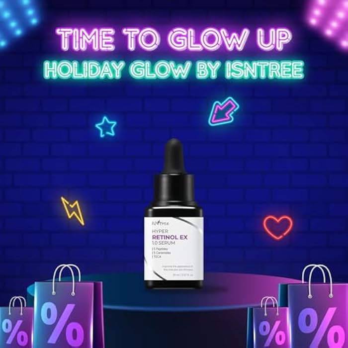 ISNTREE Hyper Retinol EX 1.0 Serum 20ml | 5 Peptides | 5 Cermaides | Helps Reduce Fine Lines - Image 2