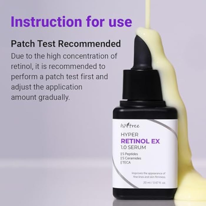 ISNTREE Hyper Retinol EX 1.0 Serum 20ml | 5 Peptides | 5 Cermaides | Helps Reduce Fine Lines - Image 3