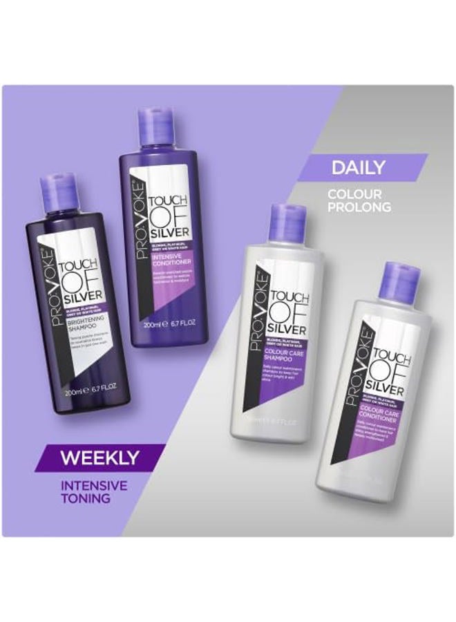 Provoke Touch of Silver Colour Care Conditioner 200 ml, Keep Coloured Hair Deeply Moisturised Silky and Smooth, Helps Eliminate Brassy and Yellow Tones, Correcting Pigments to Keep That Salon Colour - Image 3