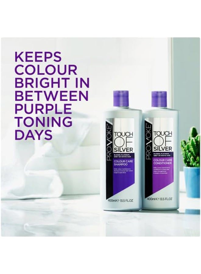 Provoke Touch of Silver Colour Care Conditioner 200 ml, Keep Coloured Hair Deeply Moisturised Silky and Smooth, Helps Eliminate Brassy and Yellow Tones, Correcting Pigments to Keep That Salon Colour - Image 2