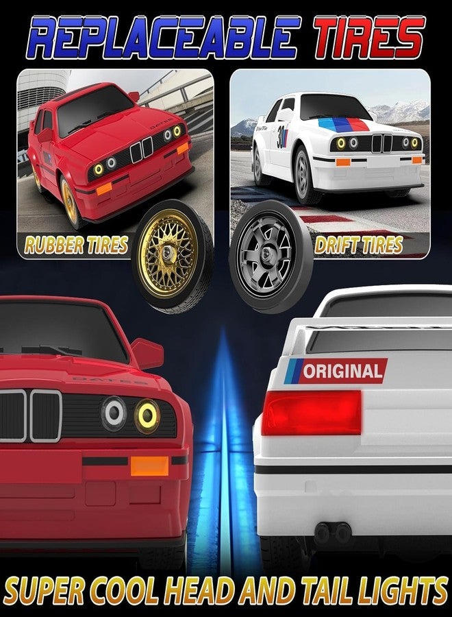 Babelly Remote Controlled Car 1/16 Scale RC Drift Car 2.4GHz 4WD High Speed 30+km/h Classic Vehicle with LED Lights Drifting Tires Racing Vehicle Toys Gifts for Adults Boys, Batteries Multicolor - Image 5