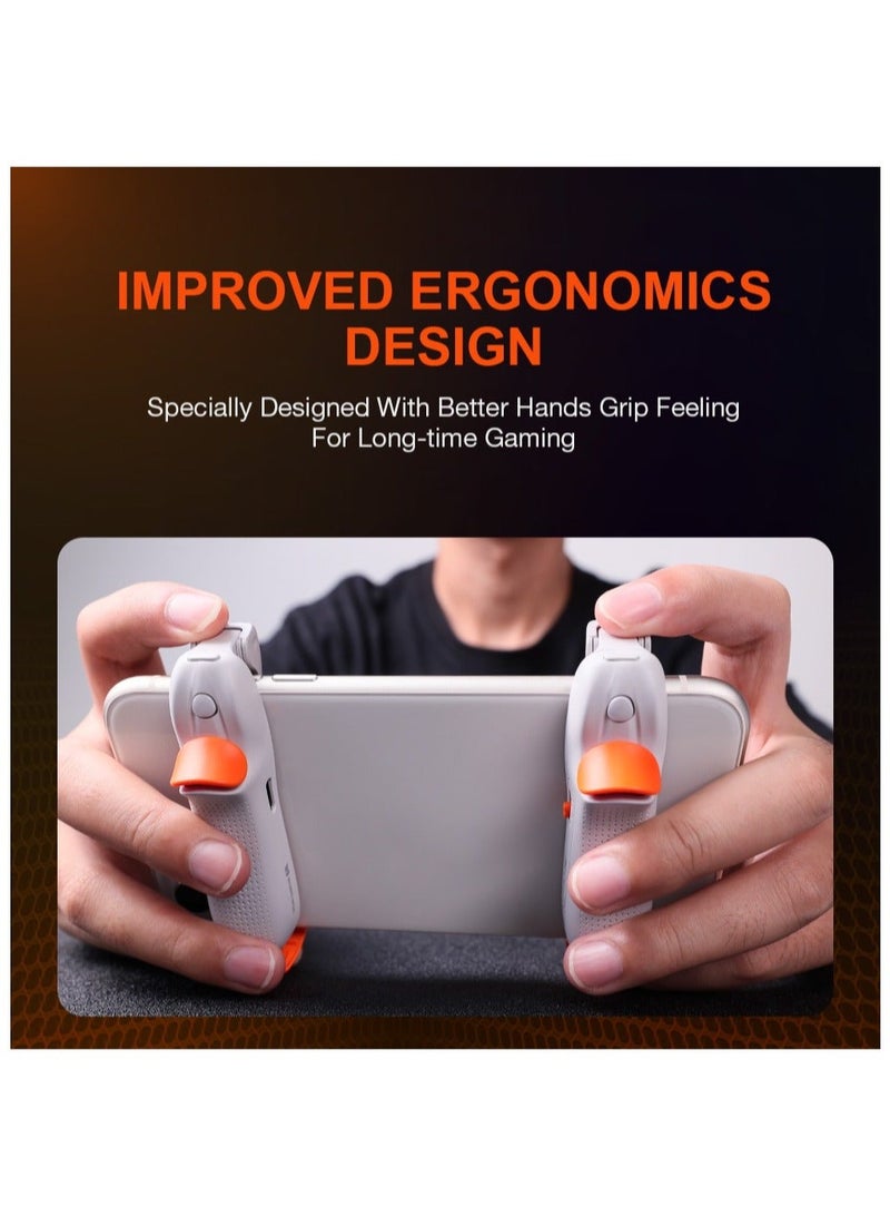 BIGBIG WON M1 Mobile Shooting Gaming Button Triggers Gamepad with Vibration for PUBG Game Controller Joystick for PUBG White - Image 3