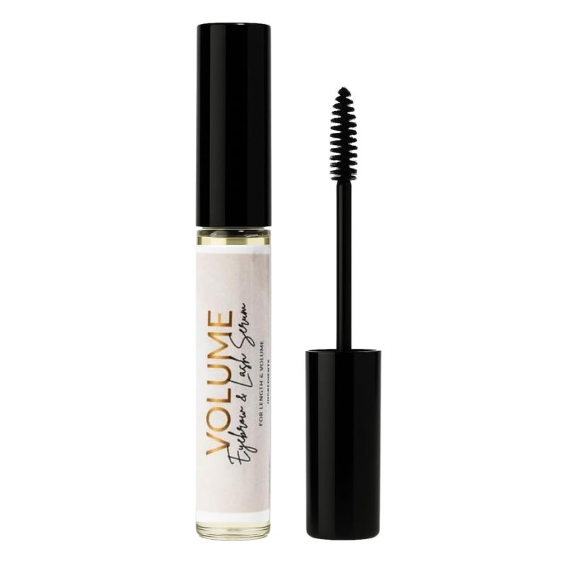 Bask & Lather Lash Serum with Castor Oil & Jojoba Oil For Thicker, Fuller & Longer Looking Eyelashes and Eyebrows, Conditioning and Enhancing Eyelash Growth Serum with Brush Applicator, 3 Month Supply - Image 1