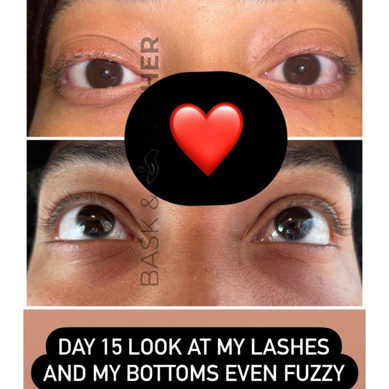 Bask & Lather Lash Serum with Castor Oil & Jojoba Oil For Thicker, Fuller & Longer Looking Eyelashes and Eyebrows, Conditioning and Enhancing Eyelash Growth Serum with Brush Applicator, 3 Month Supply - Image 4
