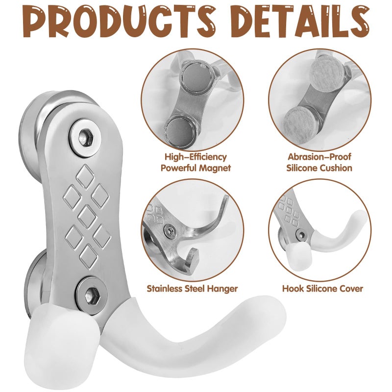 CYUXING Magnetic Portafilter Holder for Breville Machine, Stainless Steel Portafilter Hanger & Tamper Stand, Space-Saving Coffee Bar Organizer with Silicone Protection - Image 3