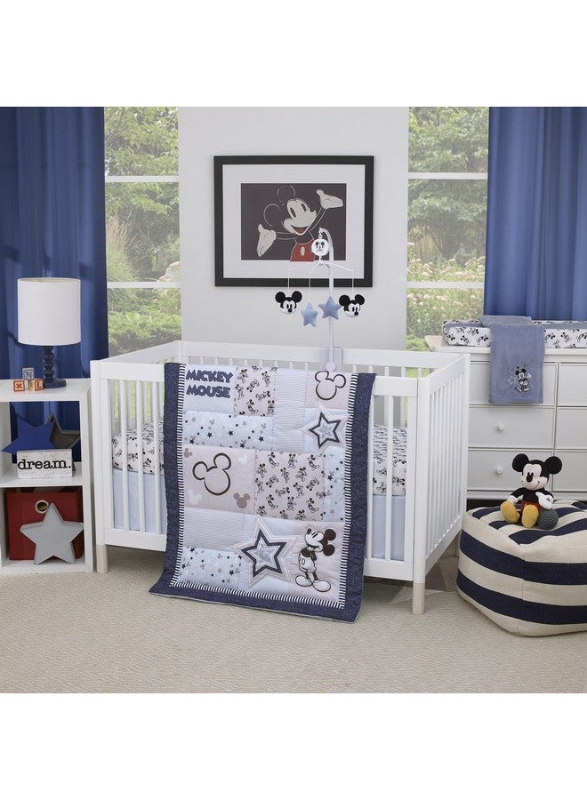 Disney Mickey Mouse - Timeless Mickey Mouse & Stars Musical Mobile, Light Blue, Black, White - Image 4