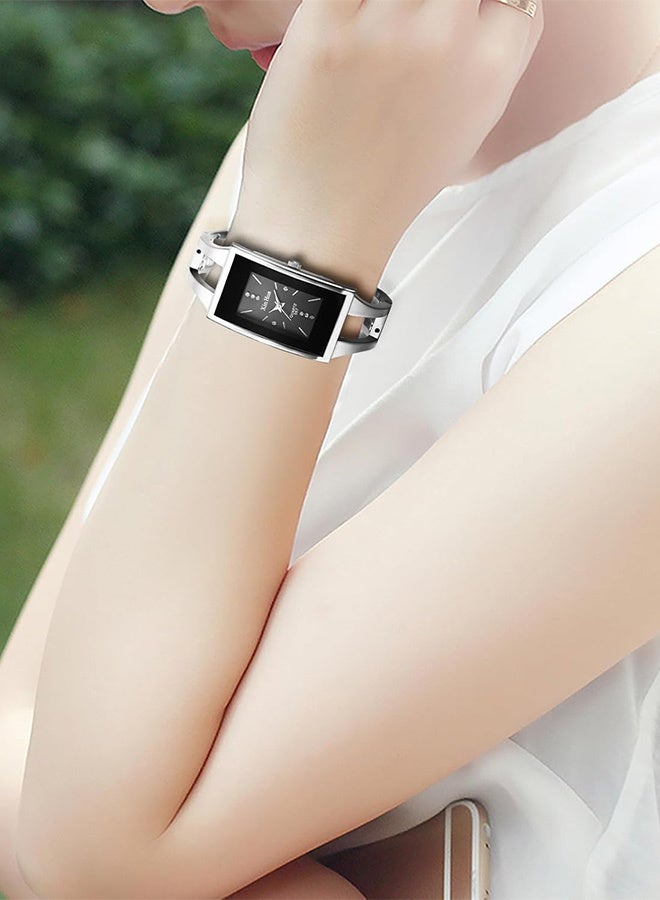 Women's Square Bracelet Watch: Rectangular Dial with Bar Imitation Diamond Markers Luxury Wristwatch Stainless Steel Cuff Bangle Analog Quartz Watches - Image 4