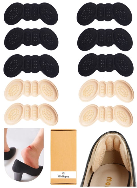 10 Pcs Set Of We Happy Shoe Insoles Size Adjust Adhesive Heel Liner Protector Grips