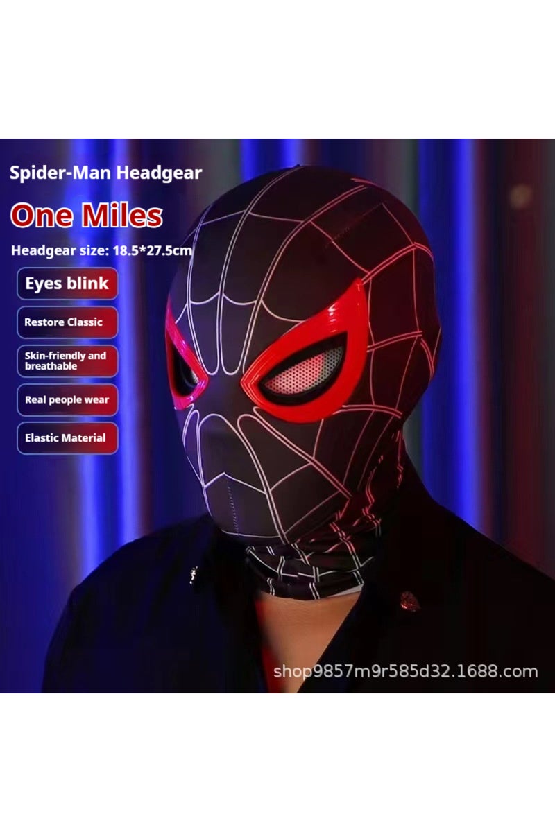 3 Spiderman No ring Spiderman Mascara Headgear Cosplay Moving Eyes Electronic Mask Spider Man Remot