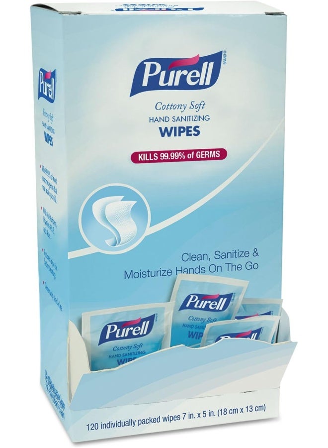 Purell Cottony Soft Individually Wrapped Hand Sanitizing Wipes5" X 7"120/Box
