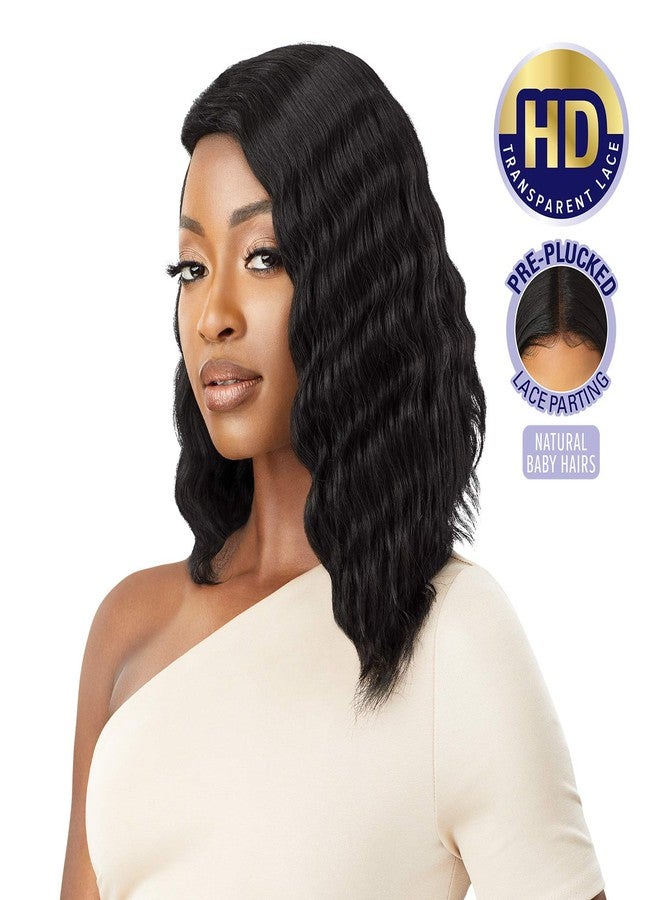 Outre Lace Front Wig Pre Plucked Lace Parting Natural Baby Hairs HD Transparent Crimp Wave Style SAFIRA (613) - Image 5