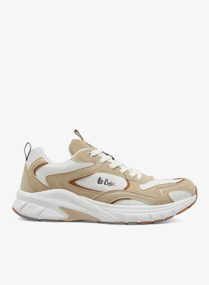 Men's Logo Print Panelled Lace-Up Sneakers