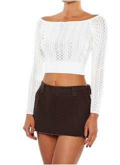 FOREVER 21 Pointelle Sweater-Knit Crop Top  - Image 2