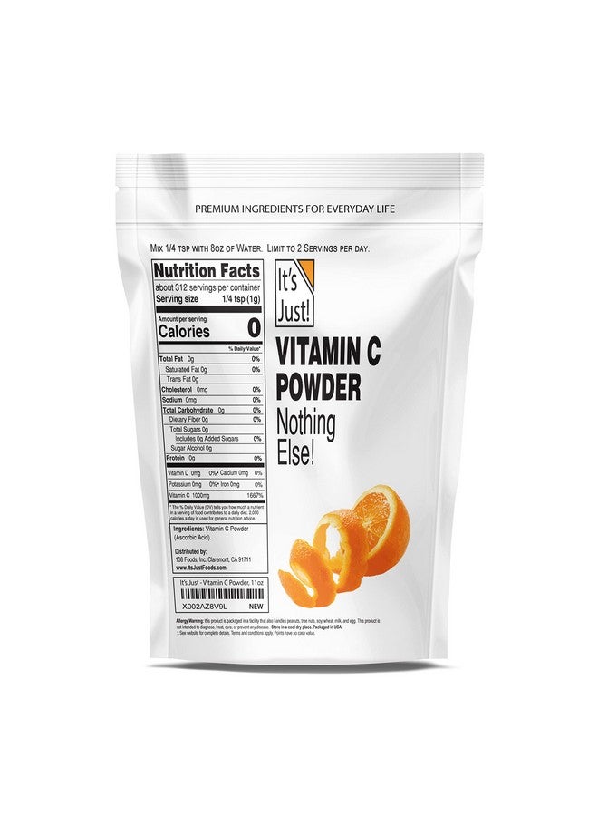 It's Just! Vitamin C Powder 100% Pure Ascorbic Acid Food Grade Immune Support Homemade Cosmetics (11Oz) - Image 3