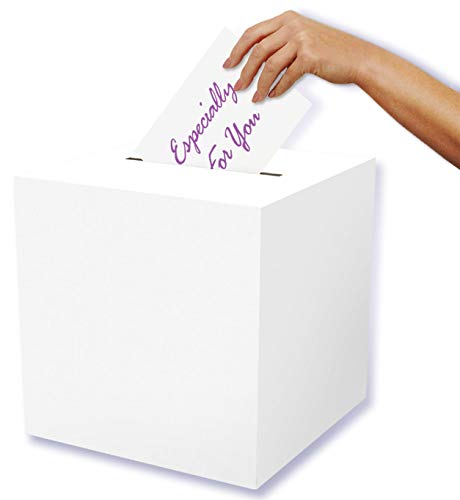 Beistle White Card Box Holder for Weddings, Baby Shower, Birthday and Graduation Celebrations 12" x 12" - Image 3
