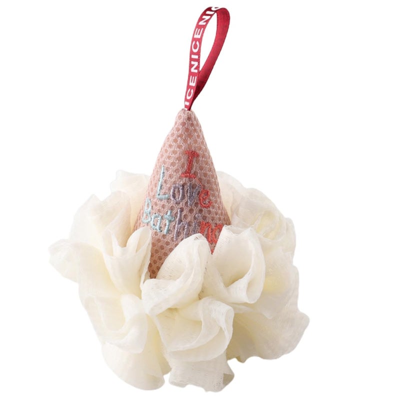 Ice Cream Shaped Mesh Loofah Bath Sponge For Exfoliating Body Scrub And Shower Cleaning - Image 2