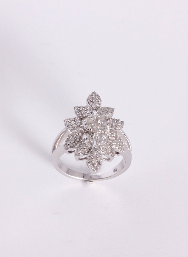 MIKURA Ring, D 1.07CT, G/H Color, SI/I, 18KW  - Image 2