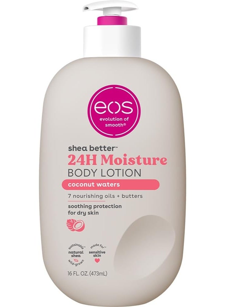 EOS Eos Shea Better Body Lotion - Coconut Waters | 16 Oz | 1 Pack, Coconut Waters, 16 ounces - Image 1