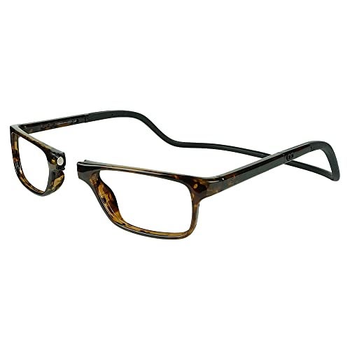 Clic Magnetic Reading Glasses for Men or Women, Soft Foldable Band, Computer Readers, Nashi (S-XL, Tortoise, 2.50 Magnification) - Image 1