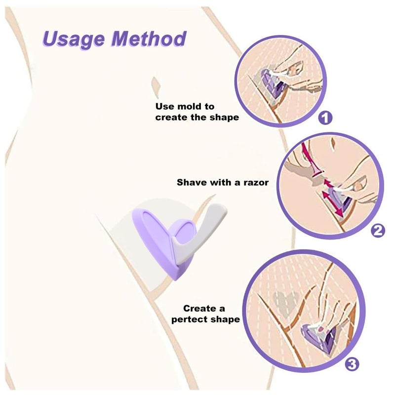 KDIMSY Pubic Hair Stencils Women Bikini Privates Shaving Stencil For Women Intimate Pubic Hair Trimmer With 7 Shapes Perfect For Bikini Area Shaping And Styling - Image 3