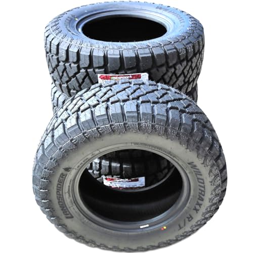 LANDSPIDER Set of 4 (FOUR) Landspider Wildtraxx R/T All-Terrain Mud Off-Road Light Truck Radial Tires-LT265/75R16 265/75/16 265/75-16 123/120S Load Range E LRE 10-Ply BSW Black Side Wall - Image 1